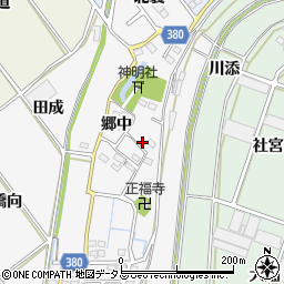 愛知県豊川市瀬木町郷中周辺の地図