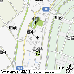 愛知県豊川市瀬木町（郷中）周辺の地図