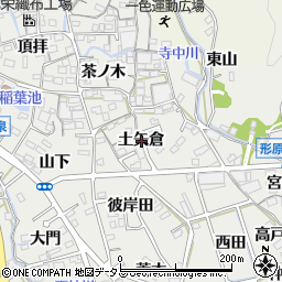 愛知県蒲郡市金平町土矢倉周辺の地図