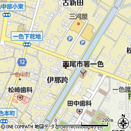 愛知県西尾市一色町一色伊那跨15周辺の地図