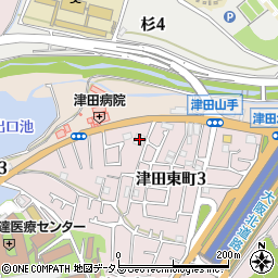 ワークマンプラス枚方津田東店周辺の地図