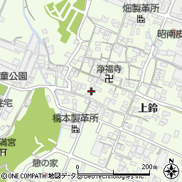 兵庫県姫路市四郷町上鈴215-1周辺の地図