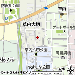 京都府京田辺市草内大切53周辺の地図