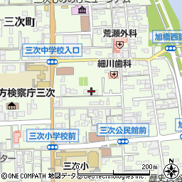 広島県三次市三次町1719周辺の地図