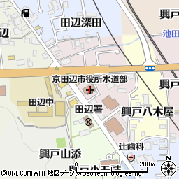 京都府京田辺市興戸犬伏18周辺の地図
