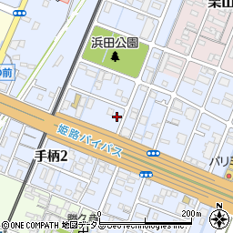 兵庫県姫路市手柄1丁目31周辺の地図