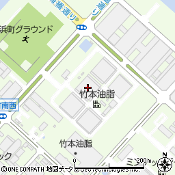 竹本油脂株式会社浜町工場周辺の地図