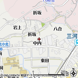 愛知県蒲郡市金平町折坂6周辺の地図