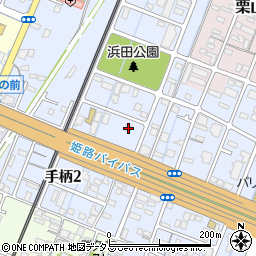 兵庫県姫路市手柄1丁目29周辺の地図