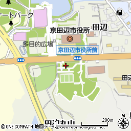 田辺公園駐車場周辺の地図