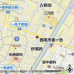 愛知県西尾市一色町一色伊那跨12周辺の地図