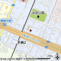 兵庫県姫路市手柄1丁目15周辺の地図