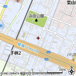 兵庫県姫路市手柄1丁目30周辺の地図