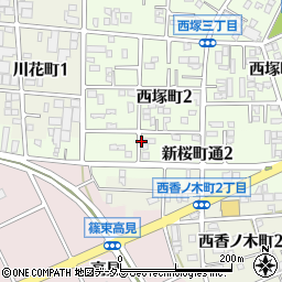 コープあいち　福祉サービス豊川周辺の地図