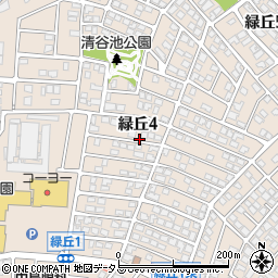 大阪府豊中市緑丘4丁目周辺の地図