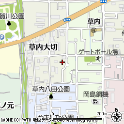 京都府京田辺市草内大切66周辺の地図