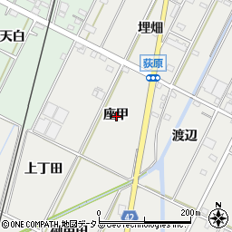 愛知県西尾市吉良町荻原座甲周辺の地図