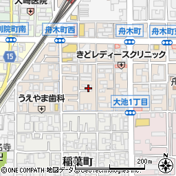 大阪府茨木市舟木町17周辺の地図