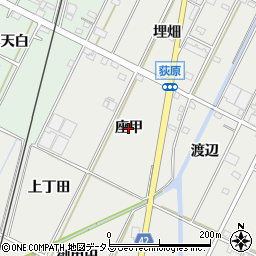 愛知県西尾市吉良町荻原（座甲）周辺の地図