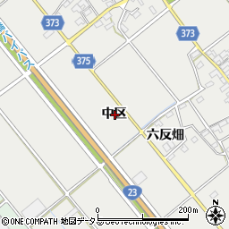 愛知県豊川市御津町上佐脇中区周辺の地図