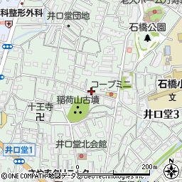 大阪府池田市井口堂周辺の地図