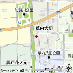 京都府京田辺市草内大切12周辺の地図