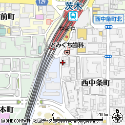 大阪府茨木市西中条町7-22周辺の地図