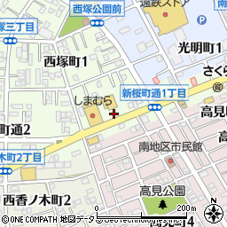 愛知県豊川市新桜町通周辺の地図