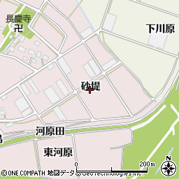 愛知県豊川市当古町砂堤周辺の地図