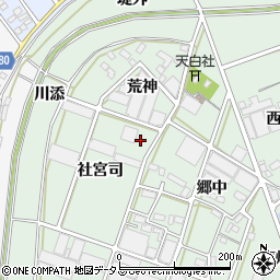 愛知県豊川市院之子町周辺の地図