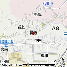 愛知県蒲郡市金平町折坂周辺の地図