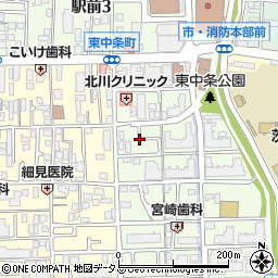 大阪府茨木市東中条町4周辺の地図
