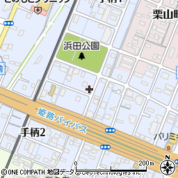 兵庫県姫路市手柄1丁目32周辺の地図