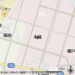 愛知県西尾市一色町池田永筬周辺の地図