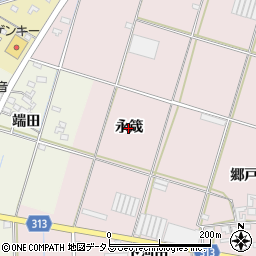 愛知県西尾市一色町池田（永筬）周辺の地図