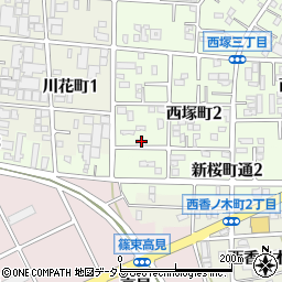セジュール西塚Ｂ周辺の地図