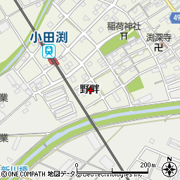 愛知県豊川市小田渕町野畔周辺の地図