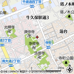 愛知県豊川市牛久保町八幡口102周辺の地図