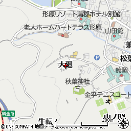 愛知県蒲郡市金平町大廻周辺の地図