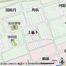 愛知県豊川市土筒町上薮下周辺の地図