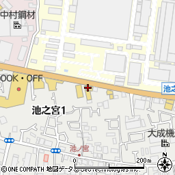 大阪スバル枚方店周辺の地図