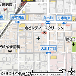 大阪府茨木市舟木町周辺の地図