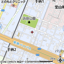兵庫県姫路市手柄1丁目51周辺の地図