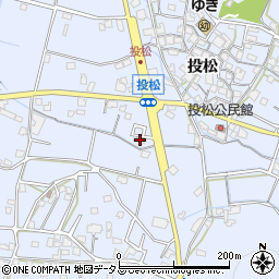 兵庫県加古川市志方町投松415-1周辺の地図