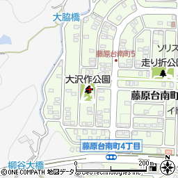 大沢作公園周辺の地図