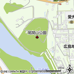 尾関山公園周辺の地図