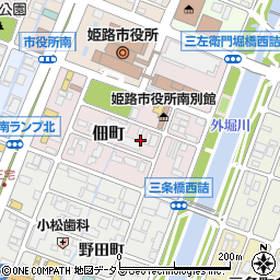兵庫県姫路市佃町周辺の地図