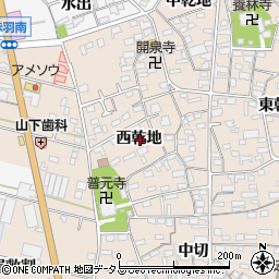 愛知県西尾市一色町味浜西乾地周辺の地図