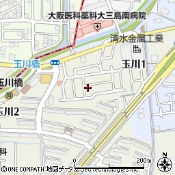 大阪府高槻市玉川1丁目15-19周辺の地図