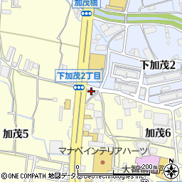 メガネ本舗川西加茂店周辺の地図